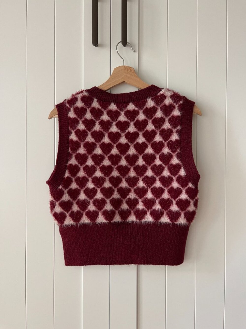 Zara Heart Jacquard Knit Vest - Picture 2 of 2